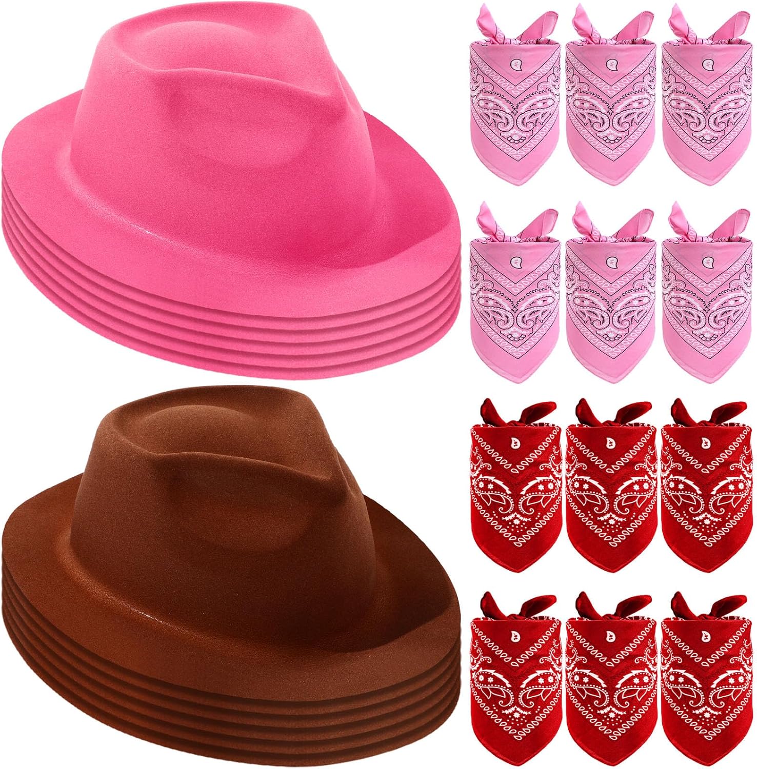 Haysandy 24 Piece Western Cowboy Hat Set for Kids