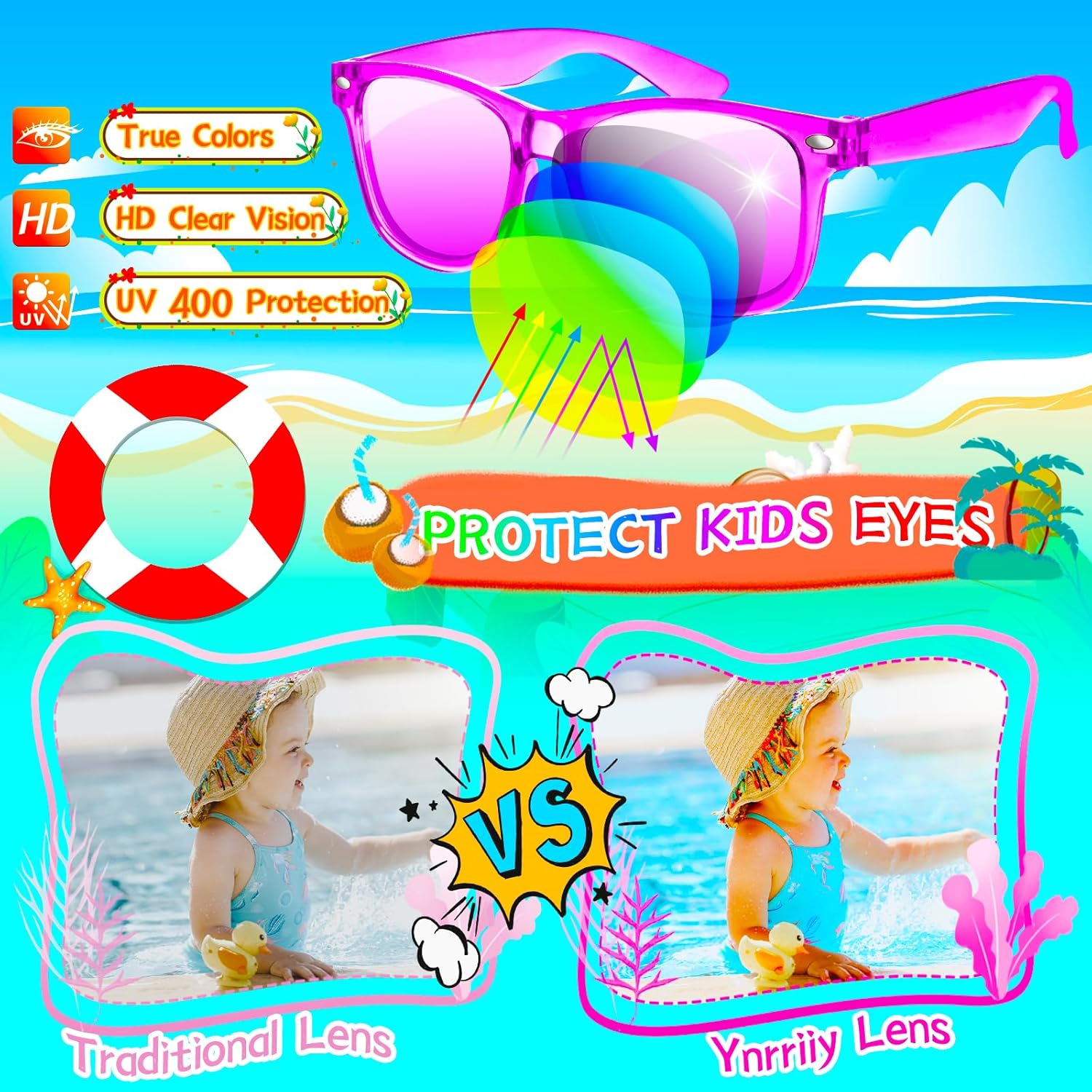 Kids Sunglasses 24 Pack with UV400 Protection