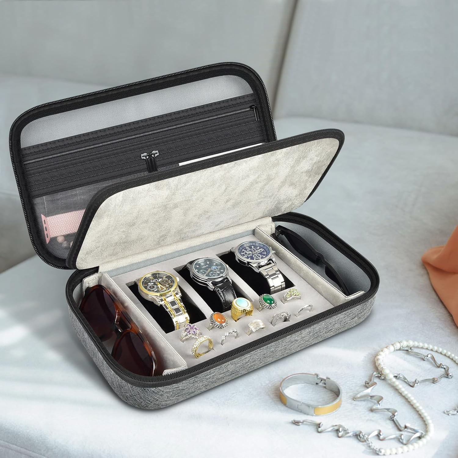 Casmilee Travel Watch Case for Men Women