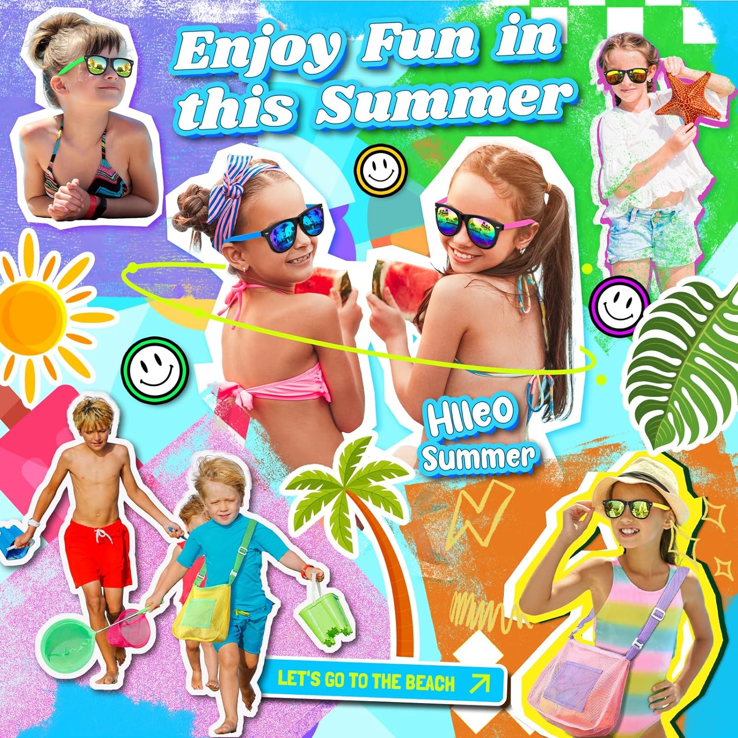 Kids Sunglasses Bulk with UV400 Protection