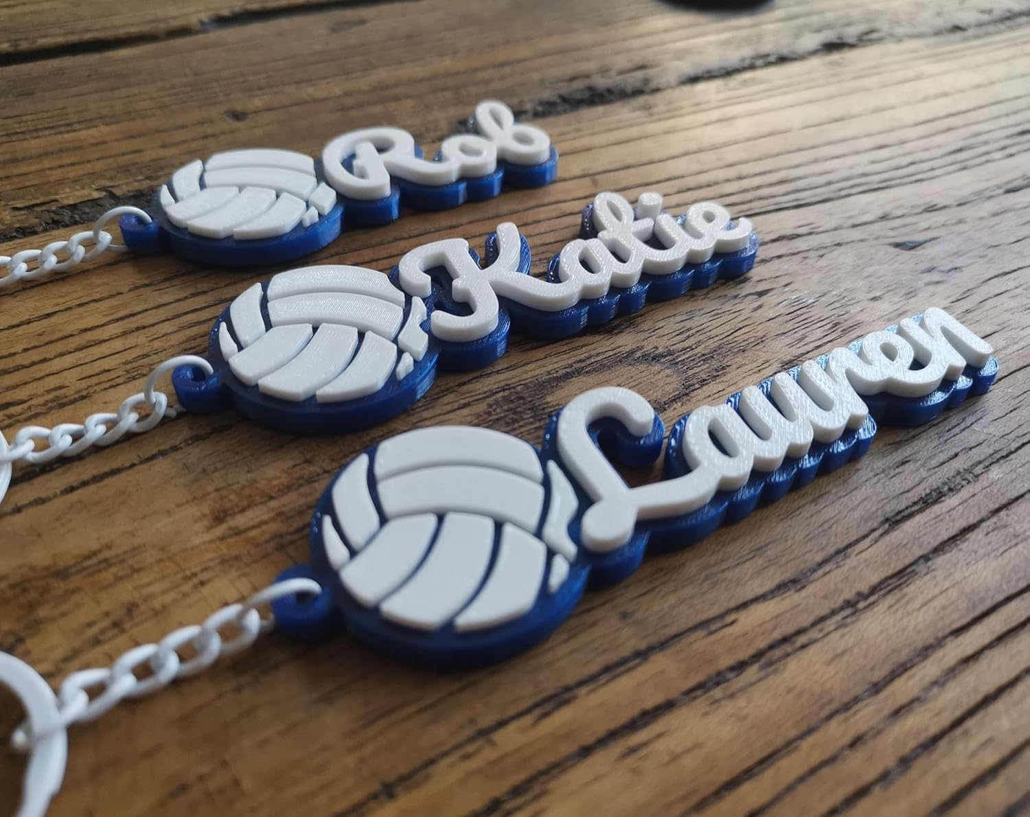 Personalized Volleyball Keychain Backpack Charms