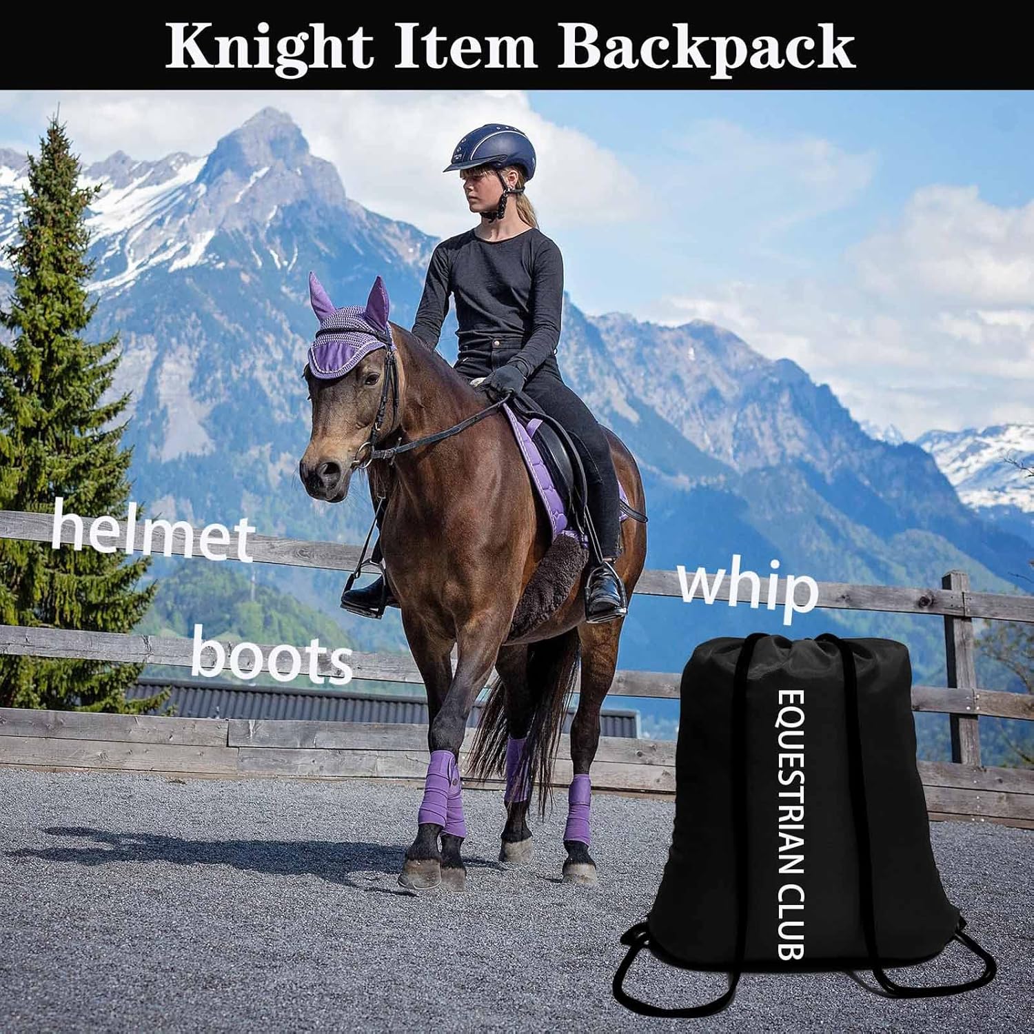 100 Pack Black Drawstring Backpacks for Men Women