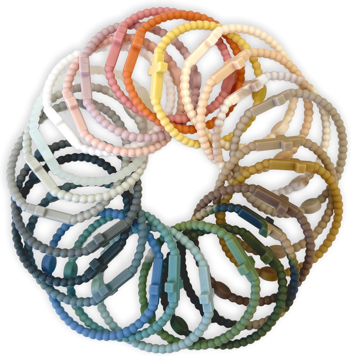Ryan Rose Cross Silicone Bracelet for Women