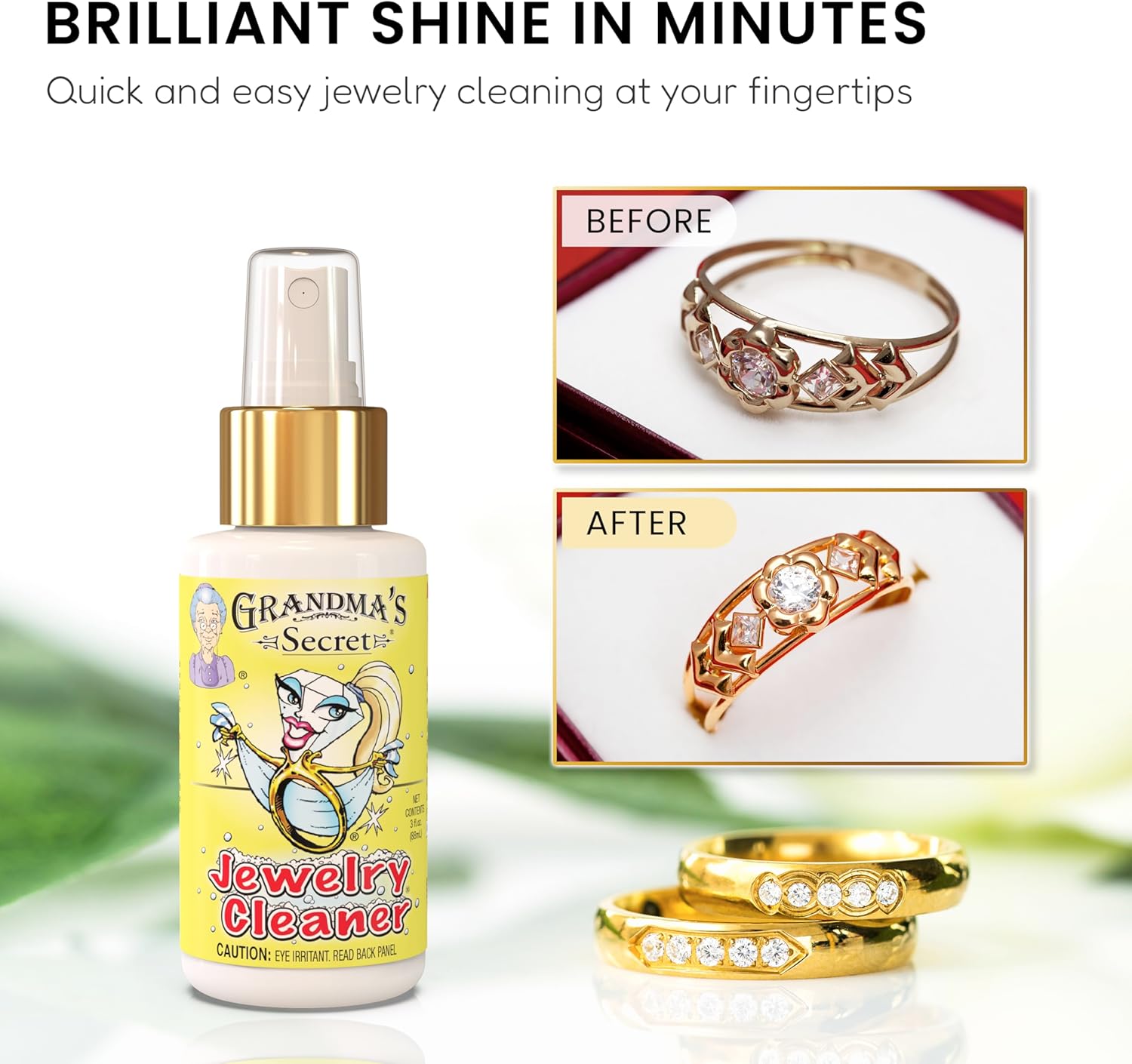 Grandmas Secret Jewelry Cleaner Liquid - Ammonia Free 3 oz