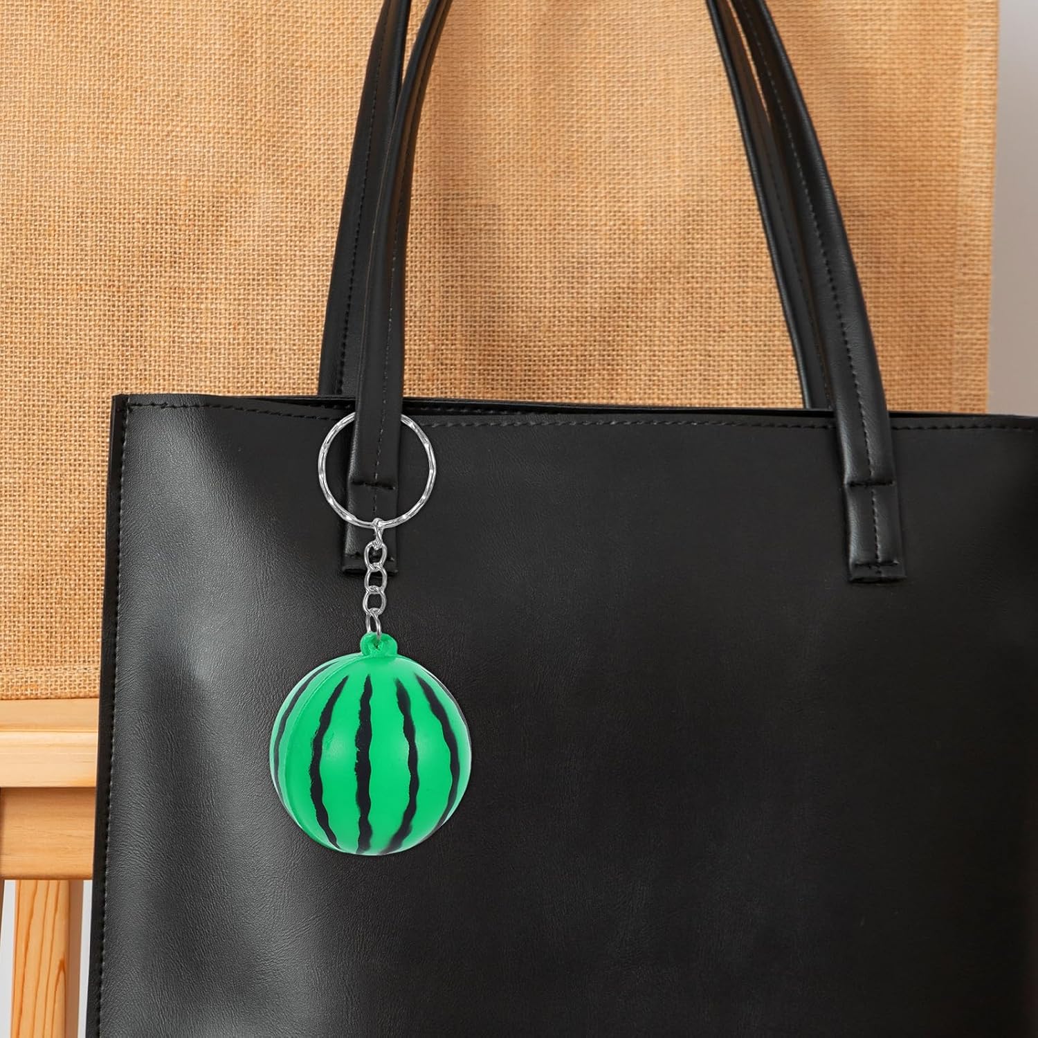 LOGOFUN 24PCS Realistic Watermelon Strawberry Keychain Set