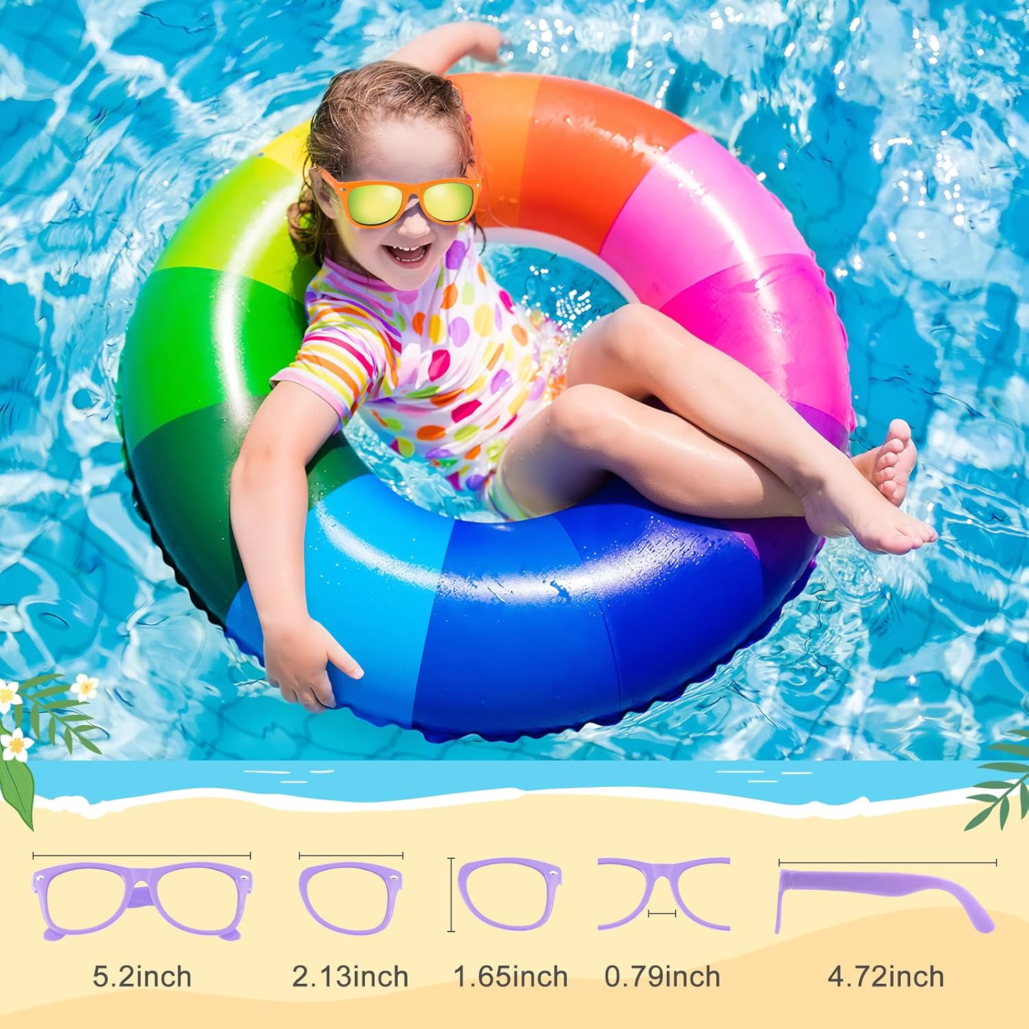 MEEZY 30 Pack Neon Kids Sunglasses Party Favors