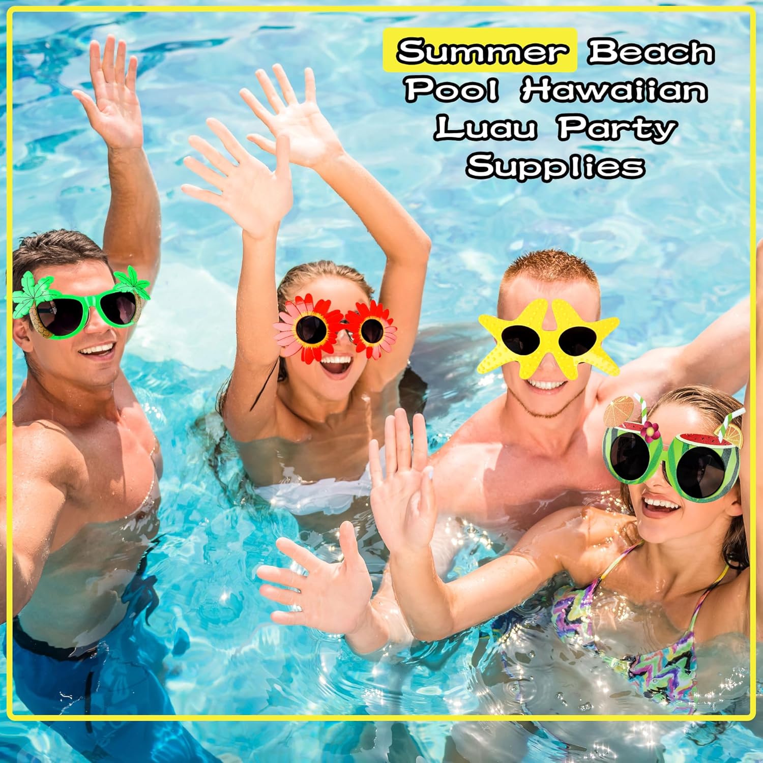 16 Styles Hawaiian Sunglasses for Kids Adults Luau Party Fun Tropical Eyewear