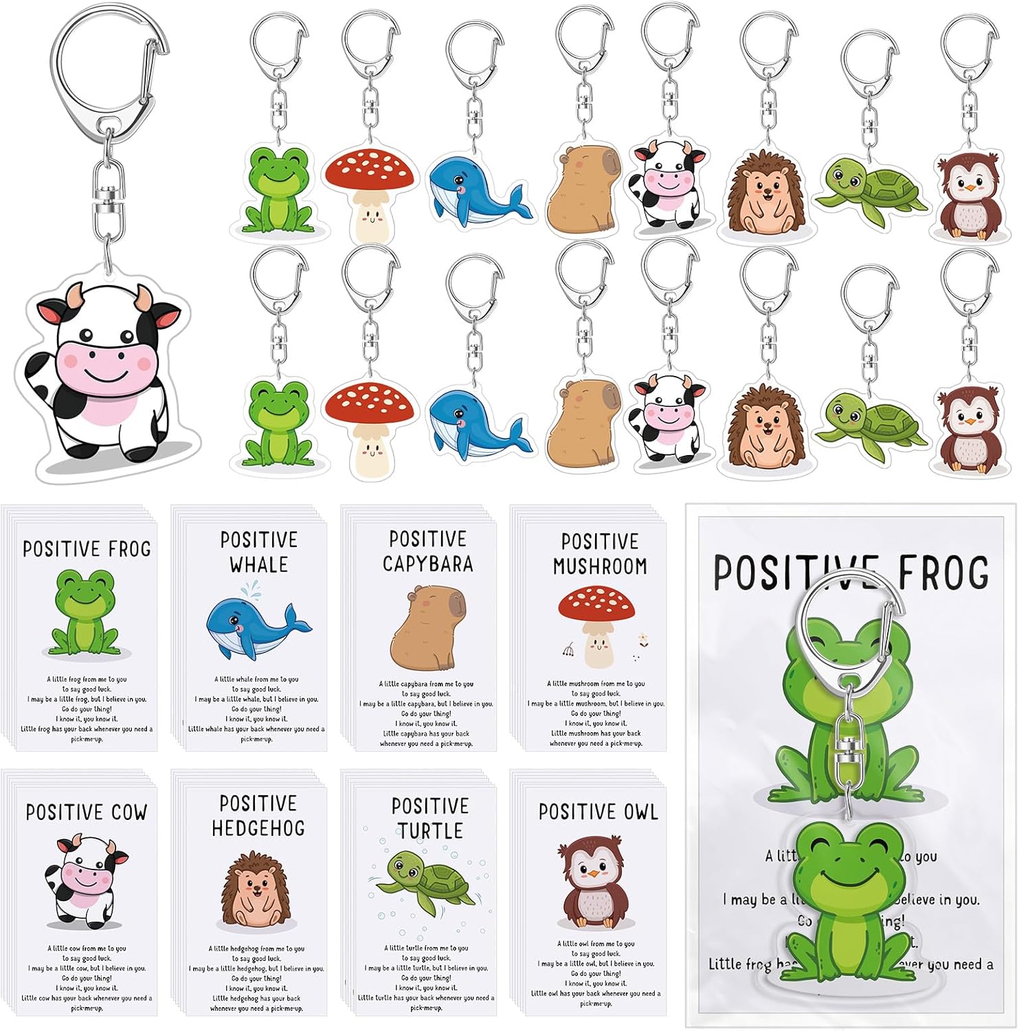 Landical Back to School Keychain Gift Set with Cards