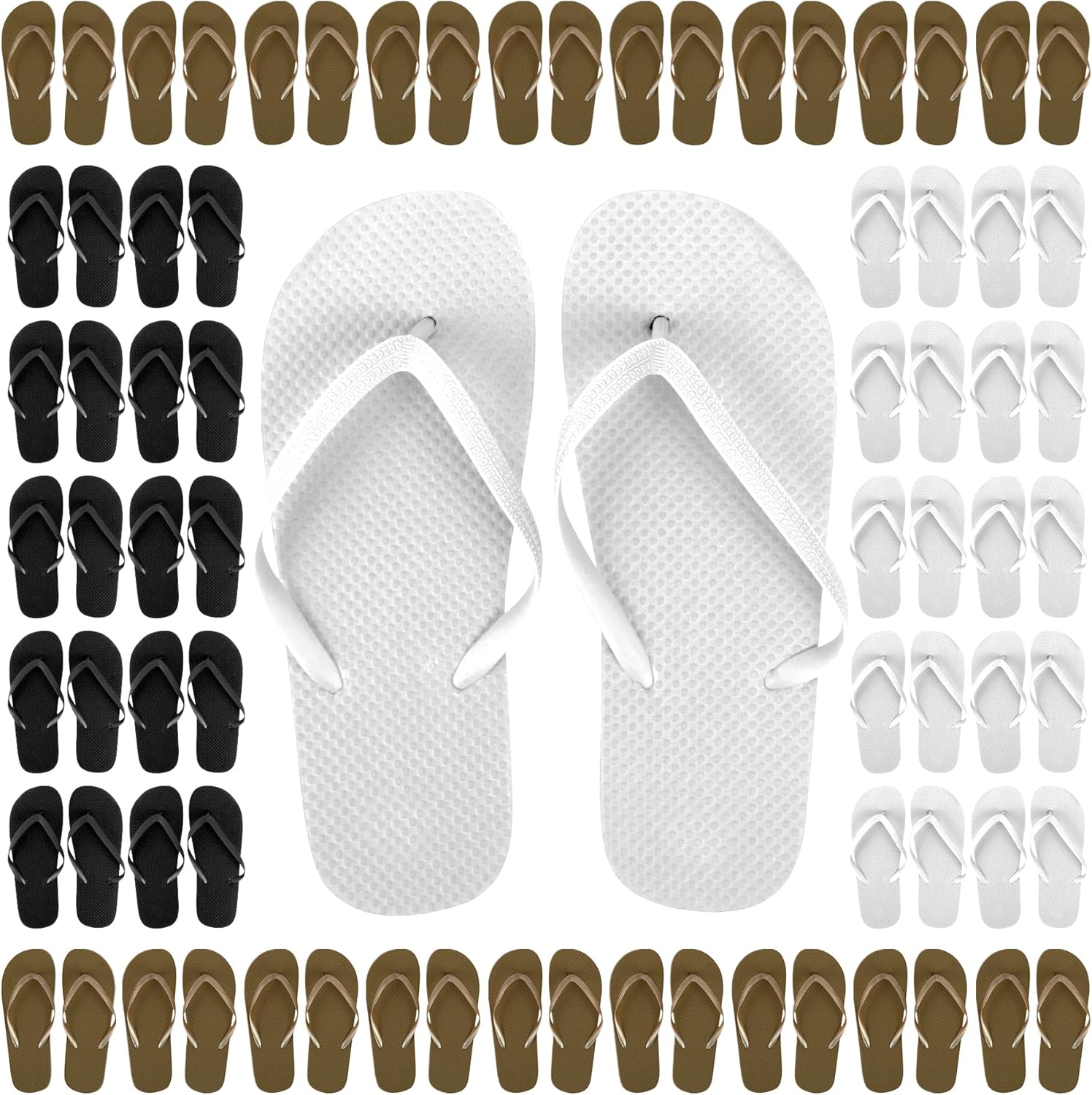 Trail Maker 50 Pairs Flip Flops for Women Wedding Guests
