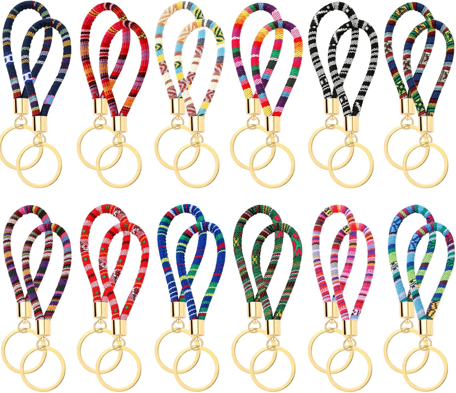 Junkin 24 Pcs Boho Keychains Summer Decor