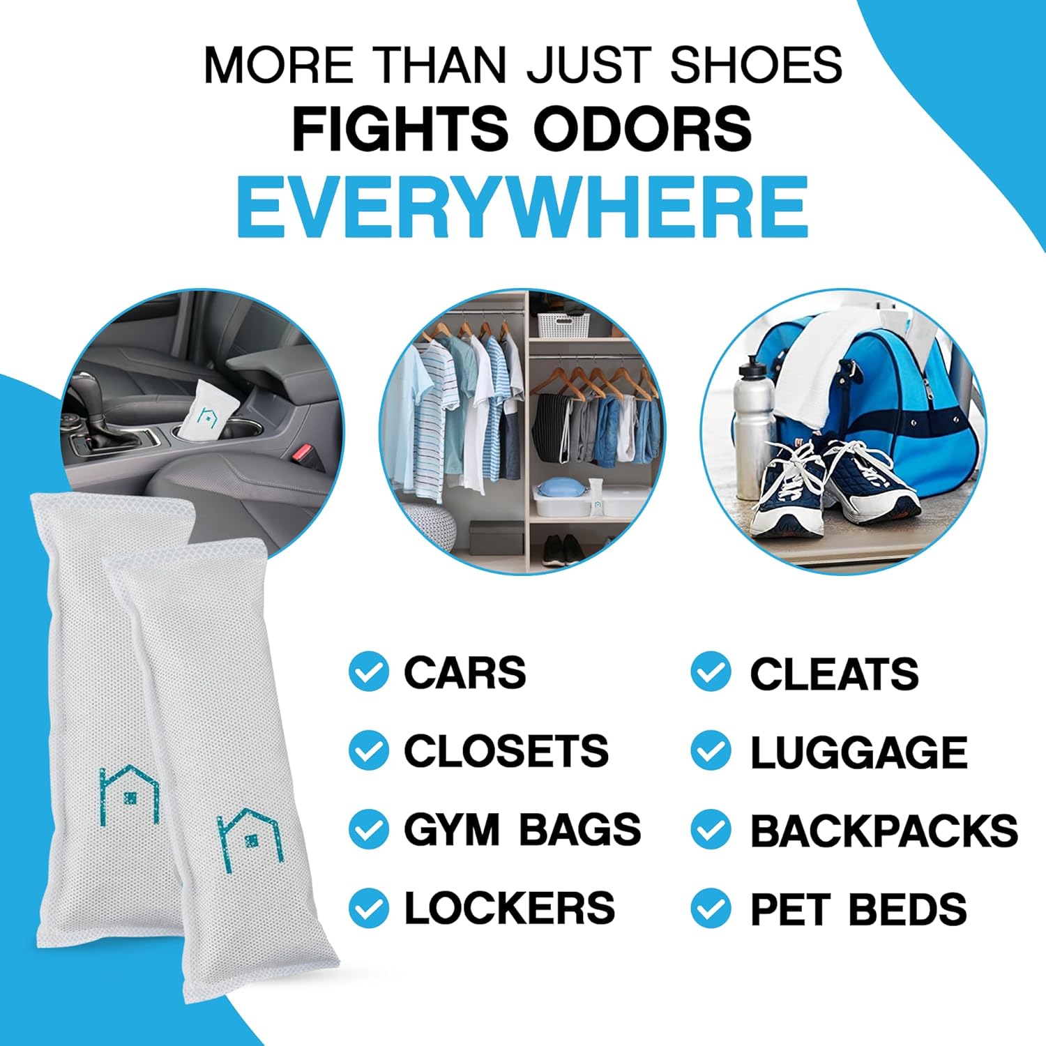 NonScents Shoe Deodorizer 2-Pack Odor Eliminator