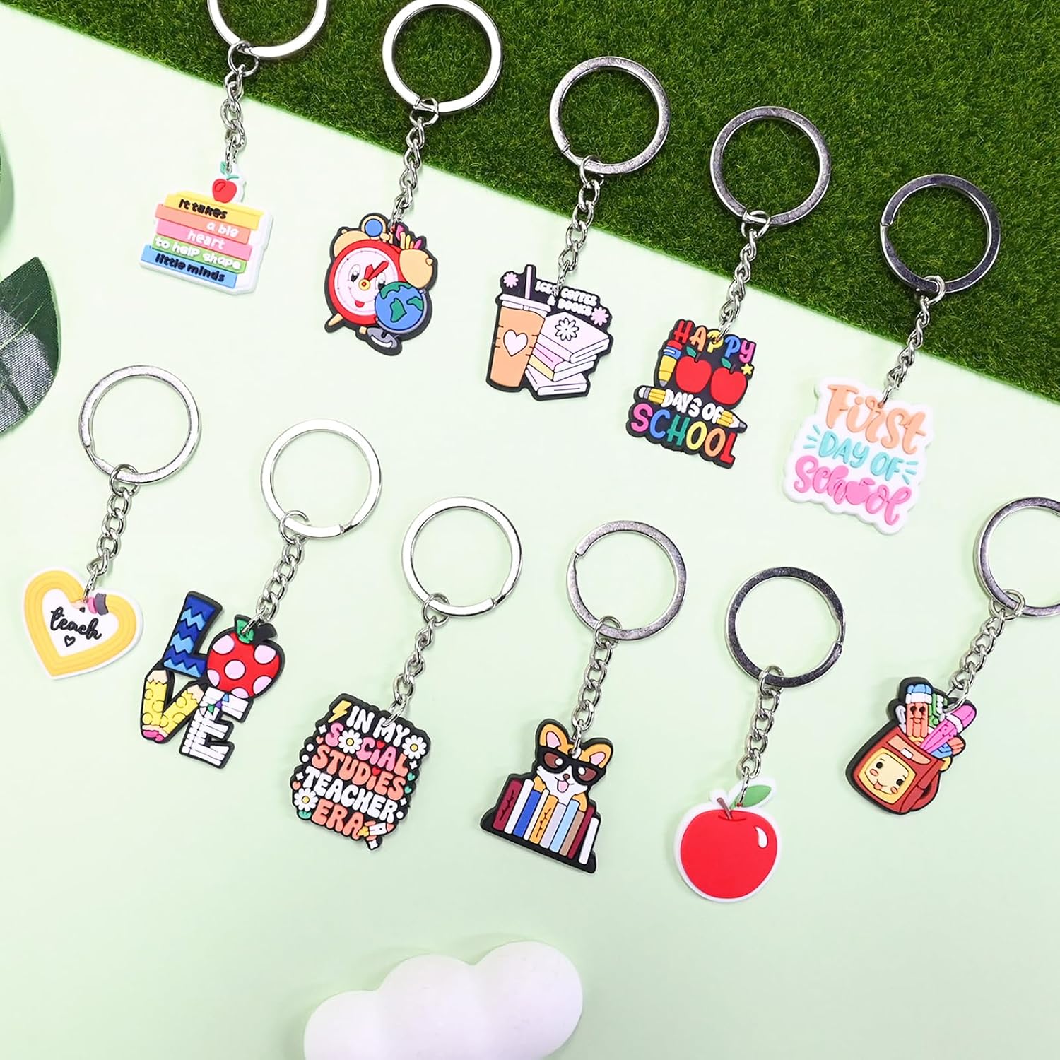 Ibuclein Keychains Bulk DIY Cute Backpack Charms for Girls