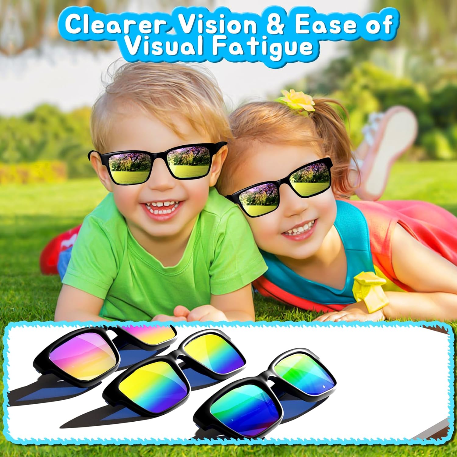 Neon Sunglasses for Kids 4-8 16-Pack Party Favors