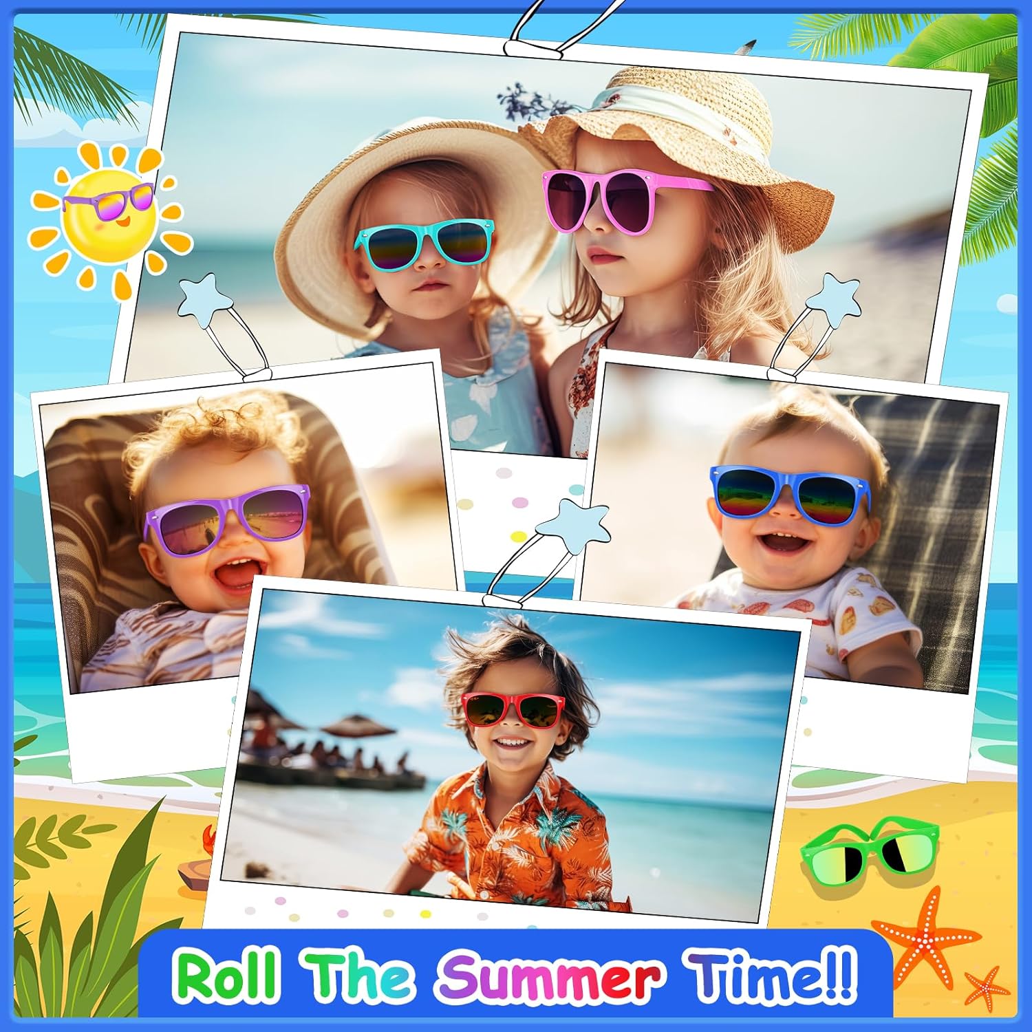 Kids Neon Sunglasses 24 Pack Party Favor