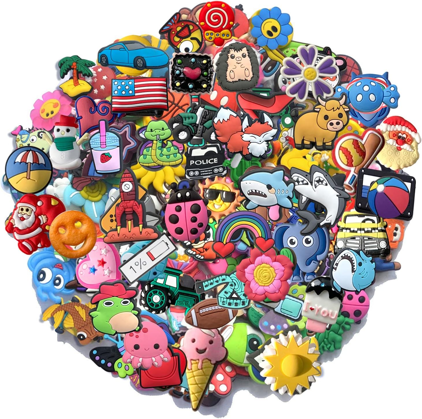 YAZO 30 50 100 Pcs Random Shoe Charms for Party Gifts