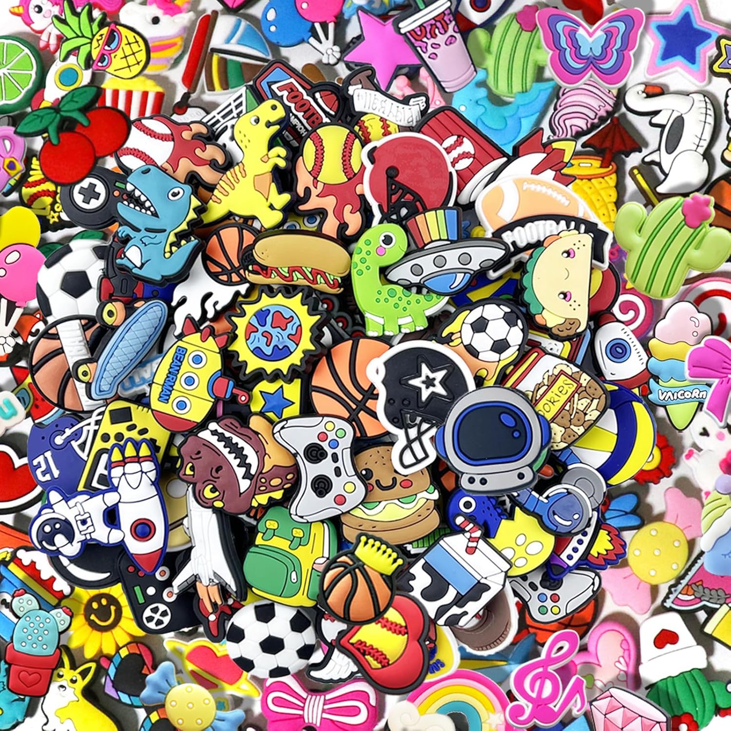 35 50 100 Pcs Random PVC Shoe Charms Decorations