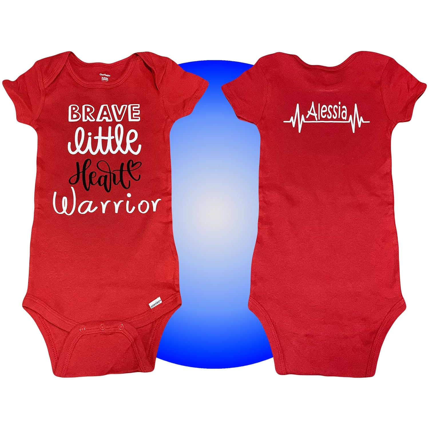 Baby Heart Surgery Onesies - Personalized - 100 Cotton