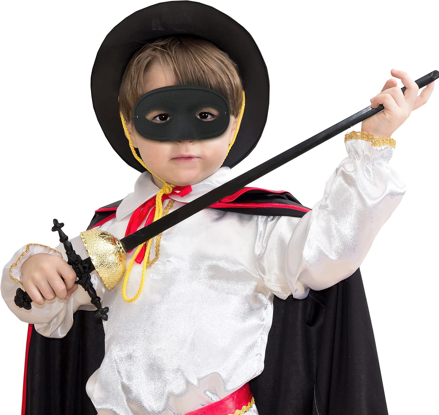 Skeleteen Black Superhero Eye Mask for Costume Parties