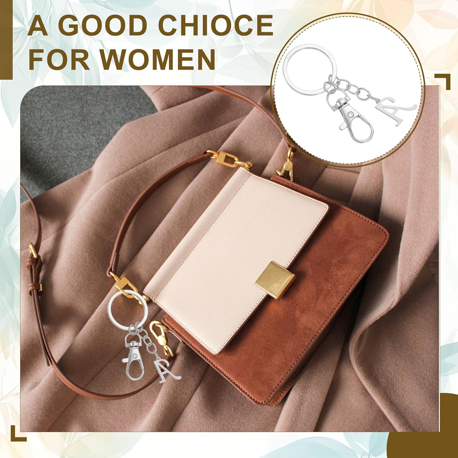 PATIKIL Initial Letter Keychain for Men Women Party Gifts