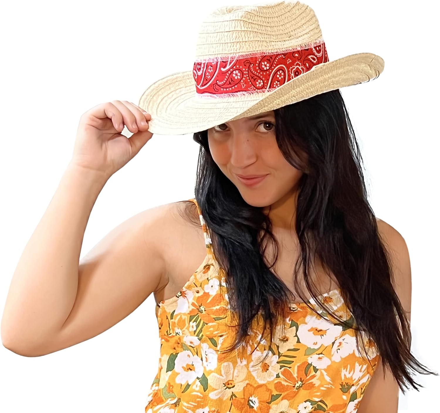 Podzly 12 Piece Straw Cowboy Hats - Stylish Western Hats for Men Women