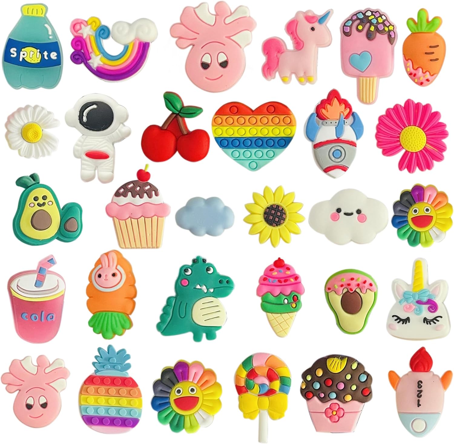 Monochef Shoe Charms 30 Pack for Girls Teens