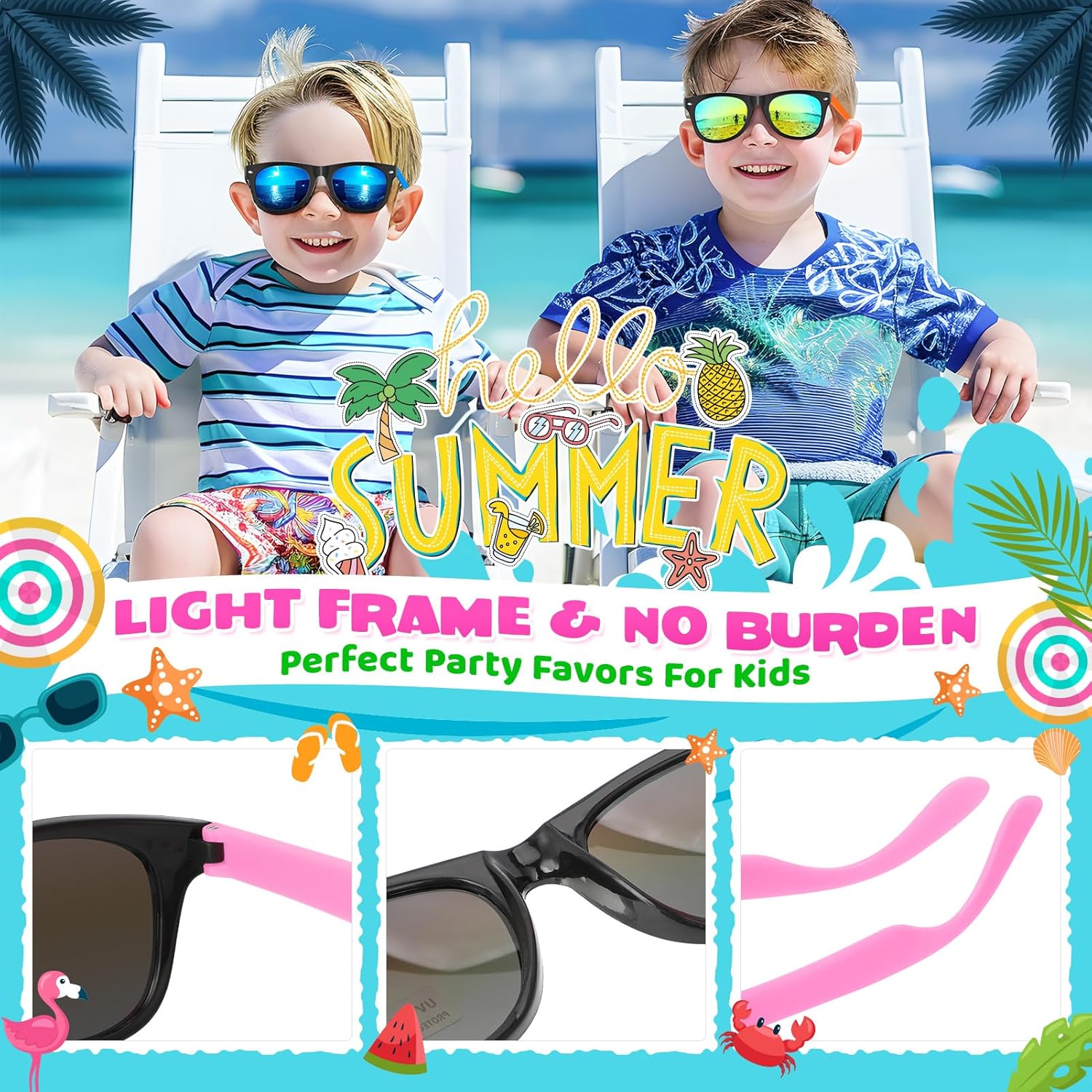 Kids Sunglasses Bulk with UV400 Protection