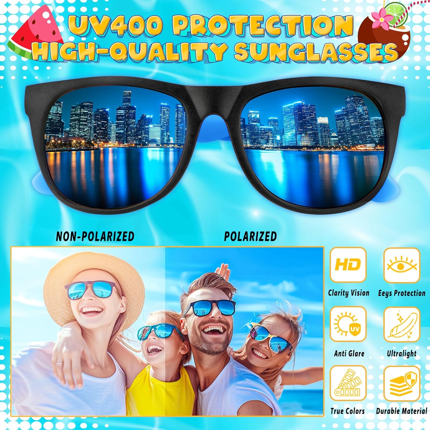 Yadiya Kids Sunglasses - 12PCS Bulk Retro Neon Party Favors