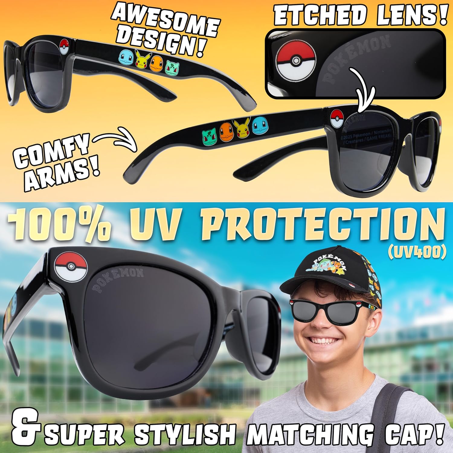 Get Trend Baseball Cap and Sunglasses Set for Kids