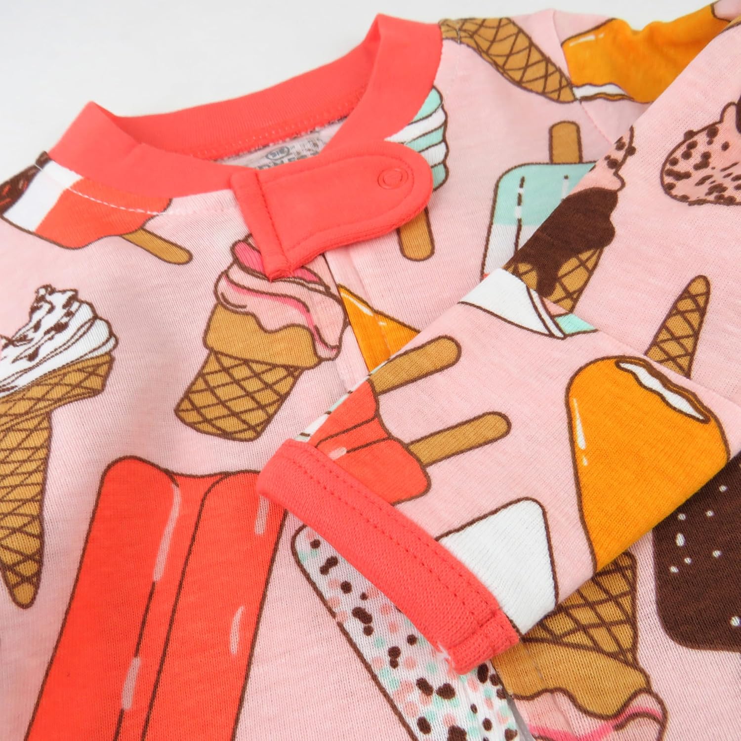 HonestBaby Organic Cotton Sleep Play Pajama Sleeper for Baby Girls