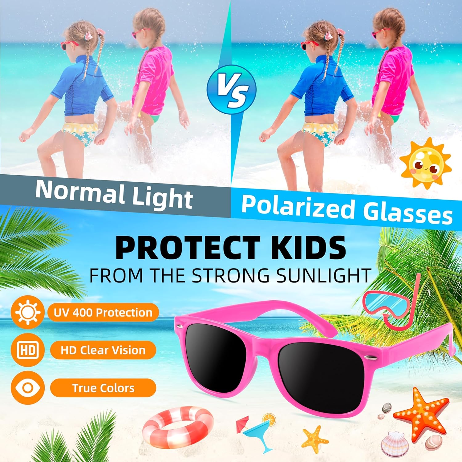 24 Pcs Kids Sunglasses Bulk UV400 Protection for Boys Girls 3-8