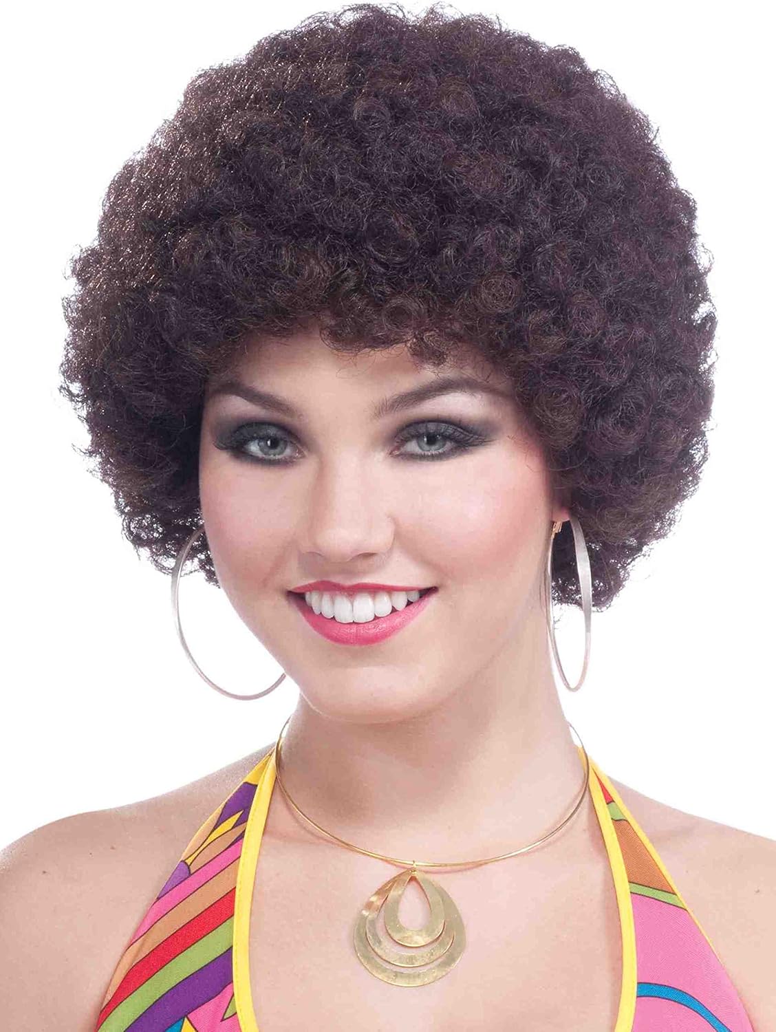 Rubies Forum Novelties Adult Afro Wig Brown
