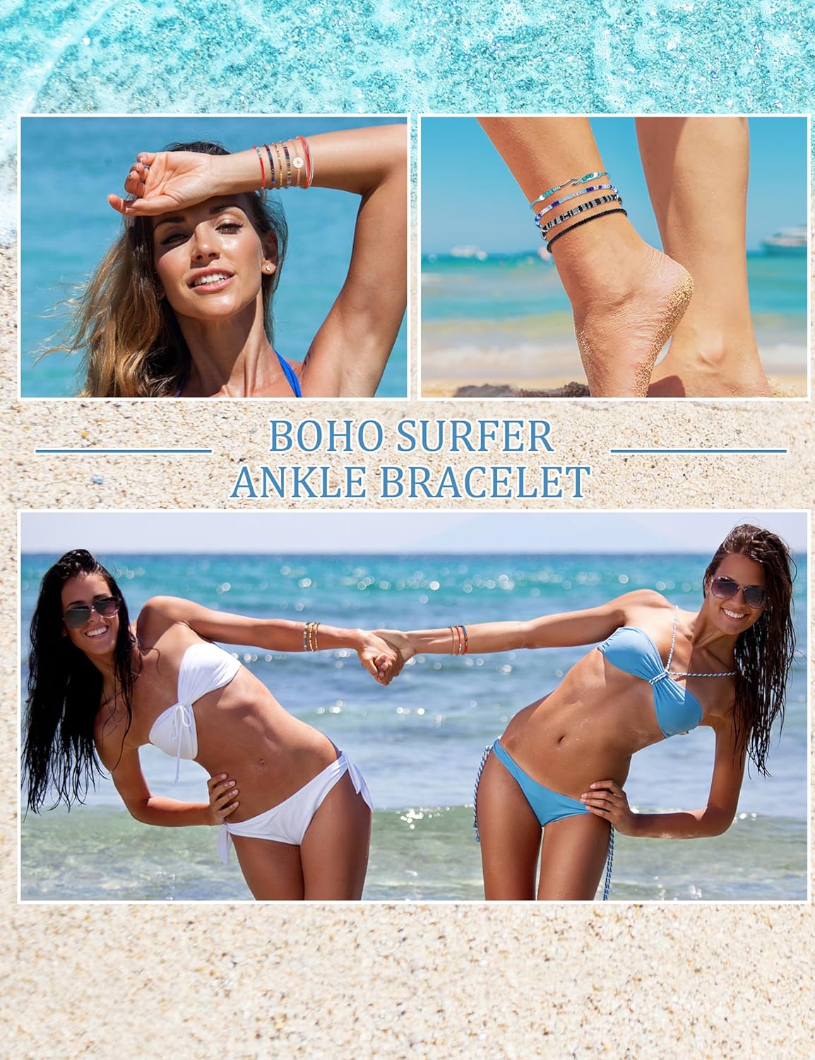 LOLIAS 24 Pieces Waterproof String Bracelets for Women