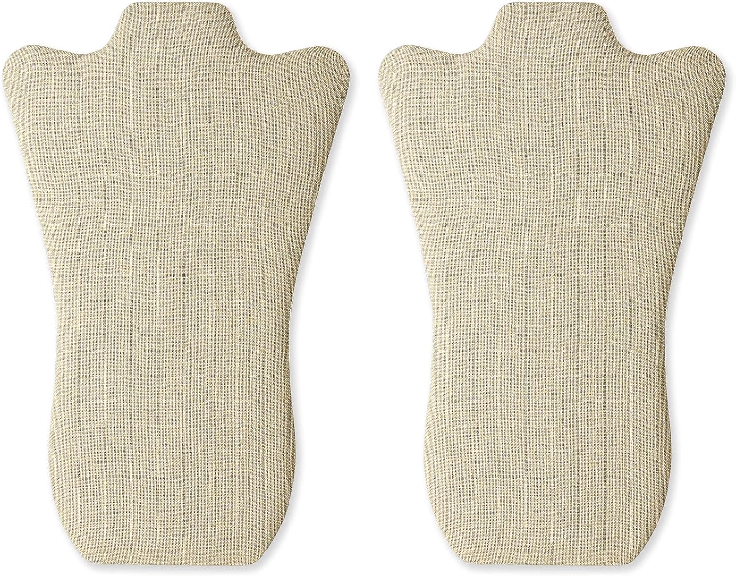 Novel Box 2 Pack Beige Linen Display Stands for Necklaces