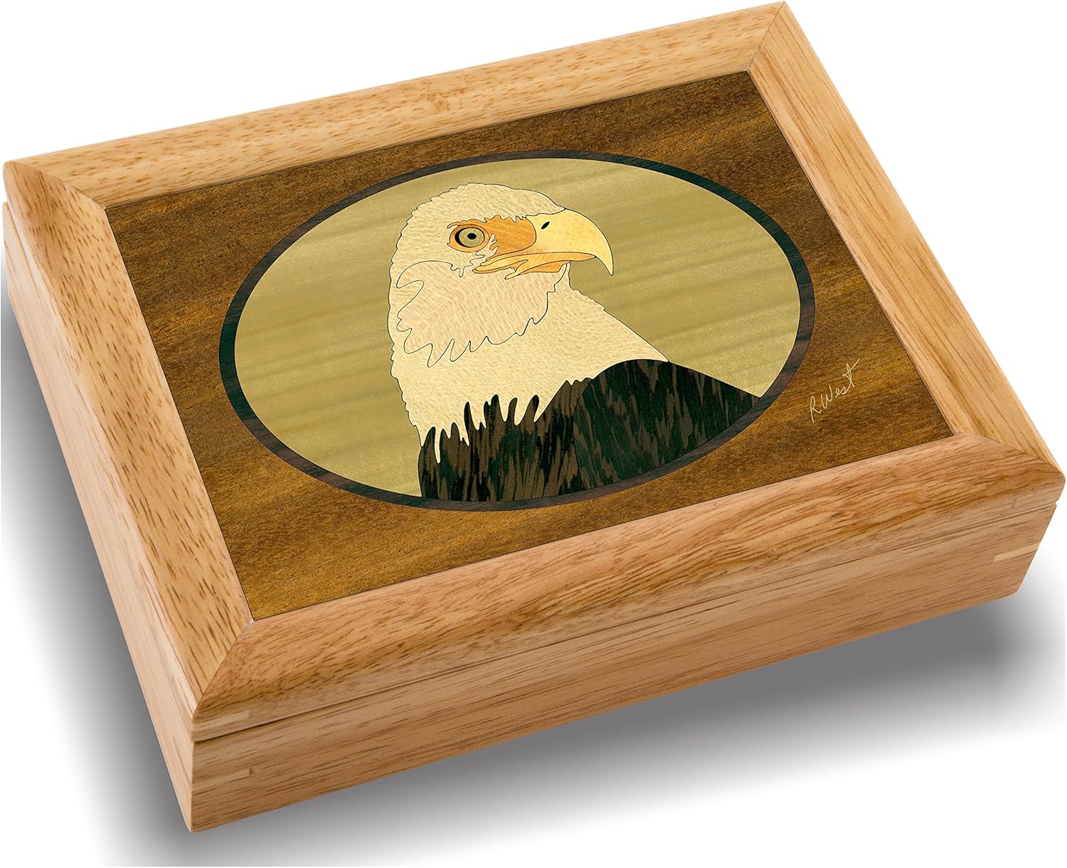 Eagle Box - Handmade USA - Unique Original Wood Jewelry Box