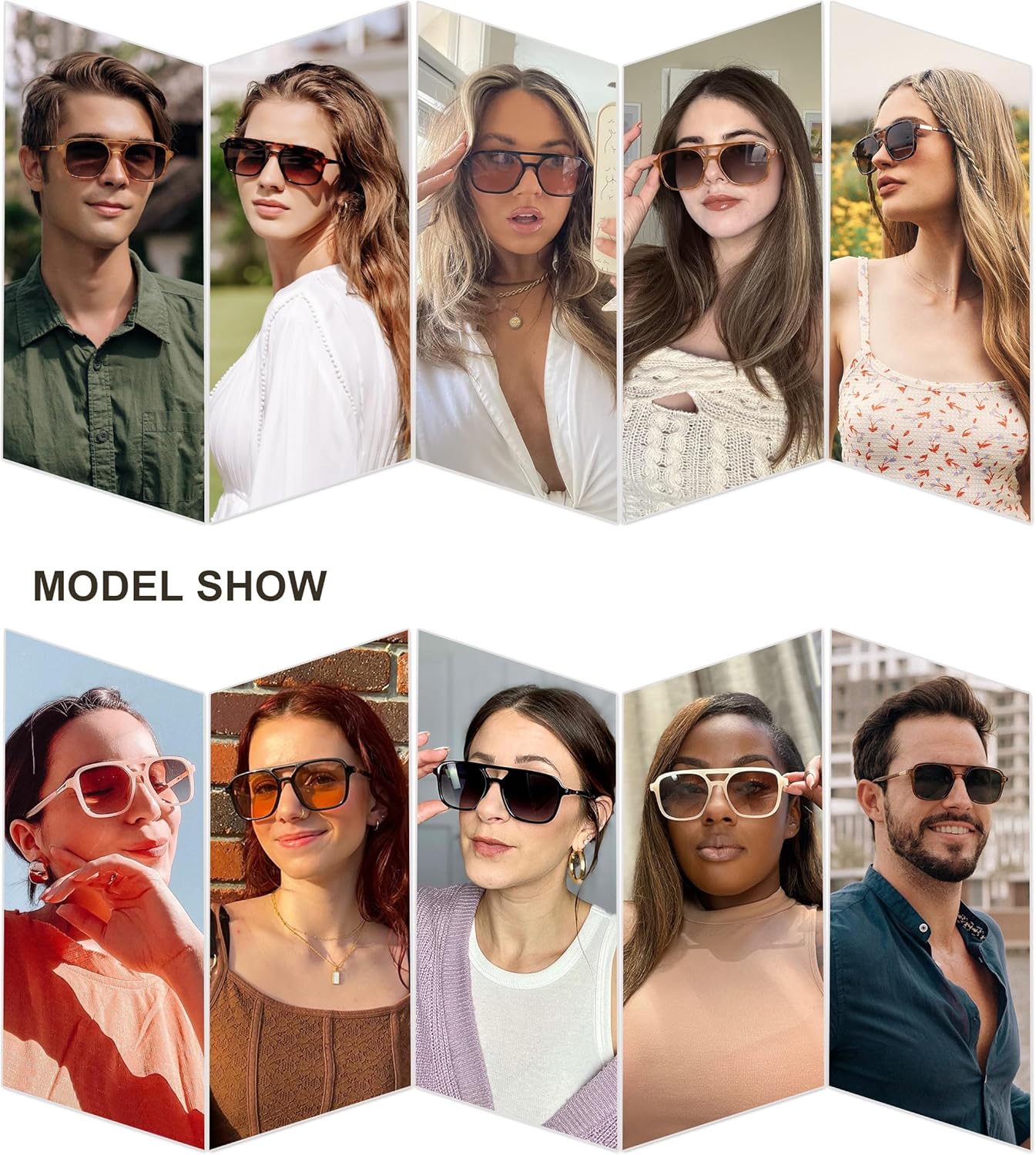 SOJOS Retro Aviator Sunglasses for Women Men 1