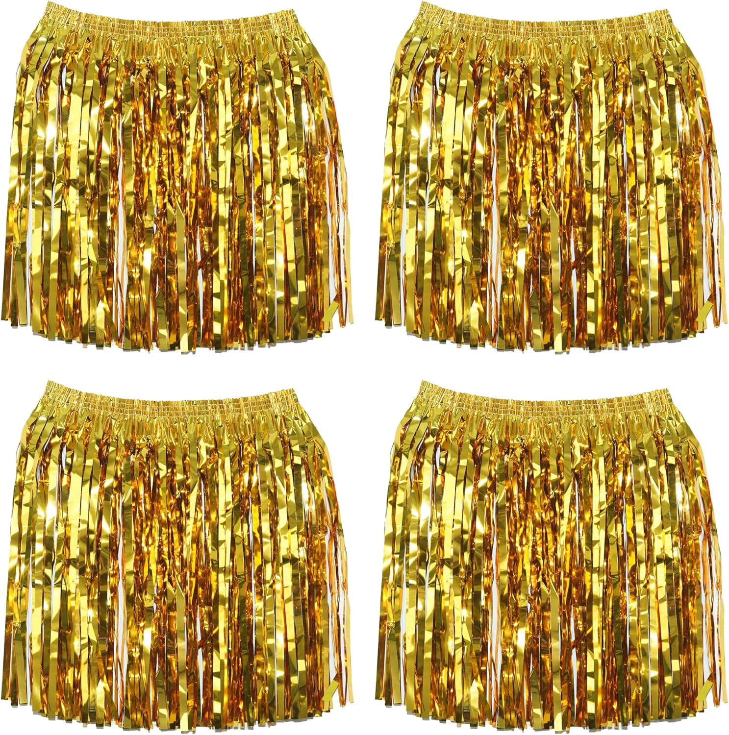 GREATRIL Foil Fringe Skirts - 4 Pack for Dance and Parties