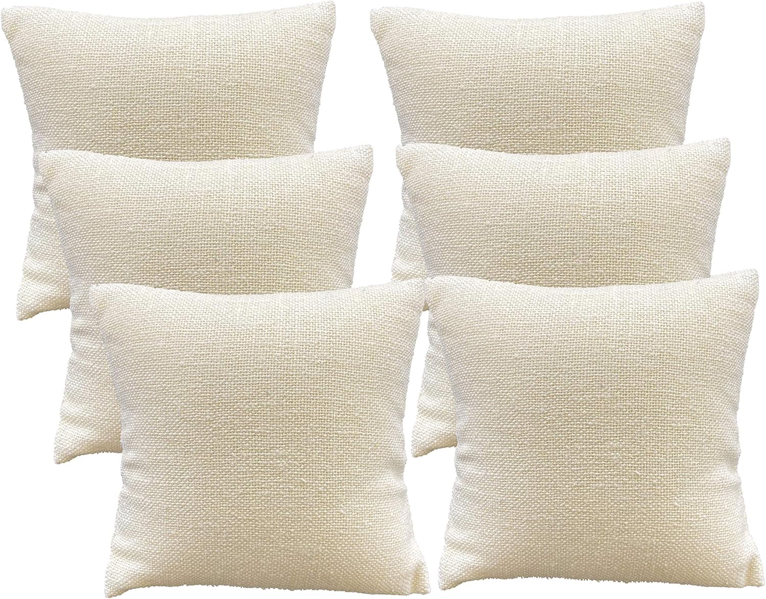 NicePackaging 6pcs 4x4 Inch Camelhide Beige Watch Pillow Display