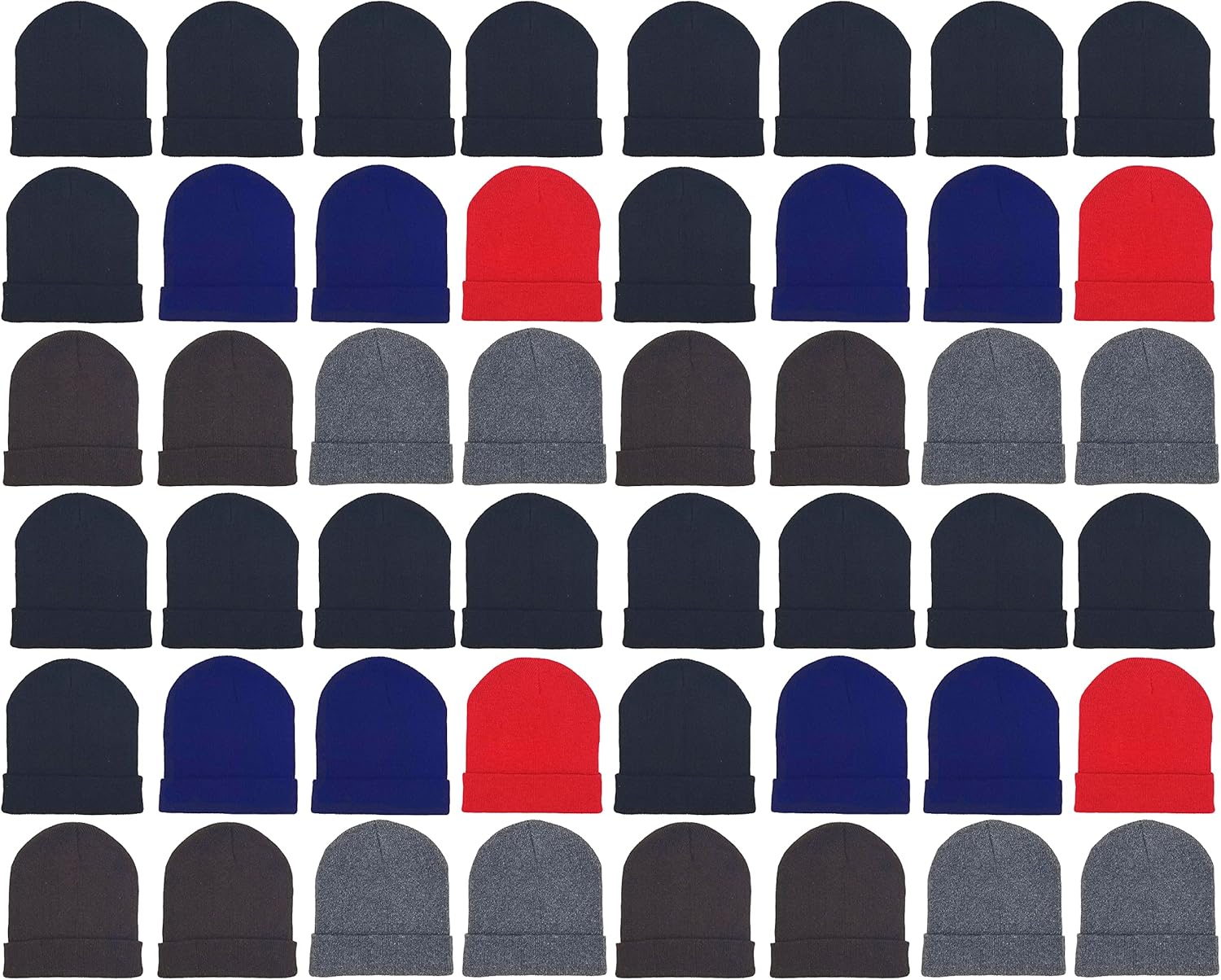 48 Pack Kids Winter Beanies Warm Hats for Boys Girls