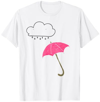 Rain Cloud With Pink Umbrella T-Shirt
