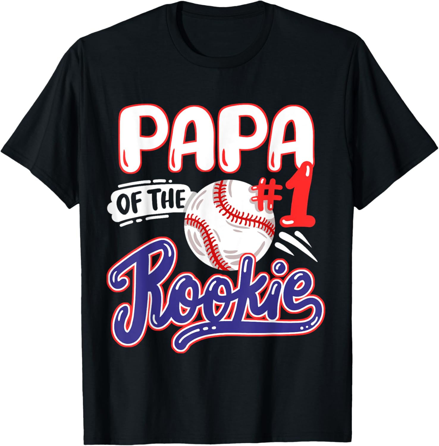 Papa of Rookie 1st Baseball Birthday Party T-Shirt