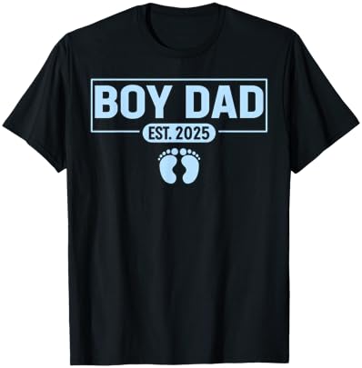 Men Boy Dad Est 2025 Newborn Daddy T-Shirt