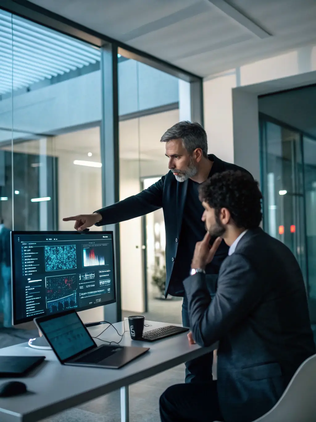 A consultant presenting a cybersecurity risk assessment report to a client, outlining potential threats and mitigation strategies.