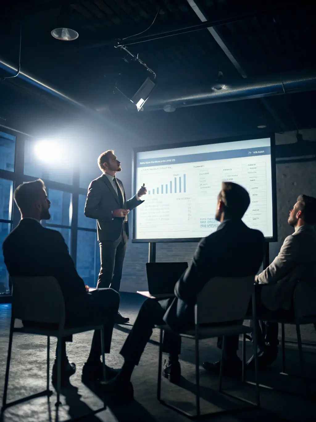 A consultant presenting a digital transformation roadmap to a client, highlighting key milestones and technological integrations.
